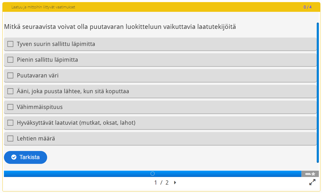 Koneellinen puunkorjuu - verkkokurssi ja opettajan materiaali