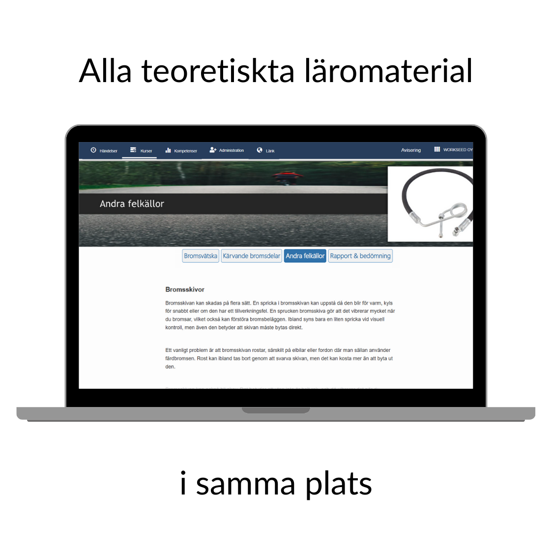 Bromsreparation - examensdel på svenska