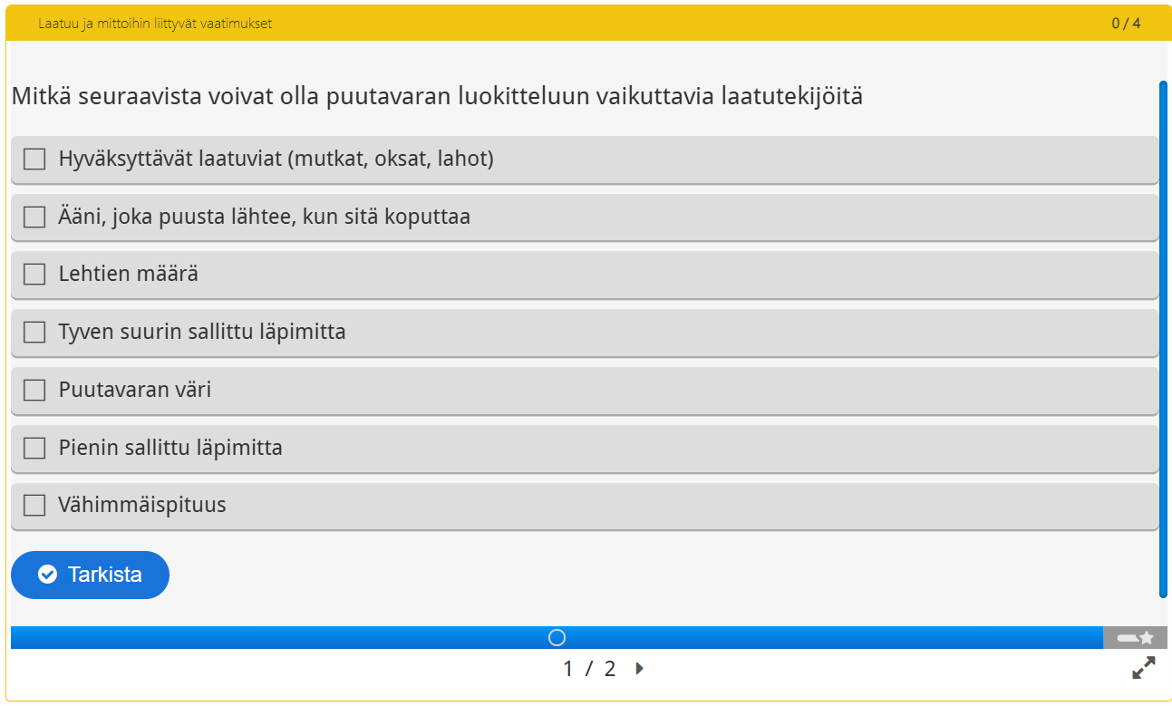Koneellinen puunkorjuu - verkkokurssi ja opettajan materiaali