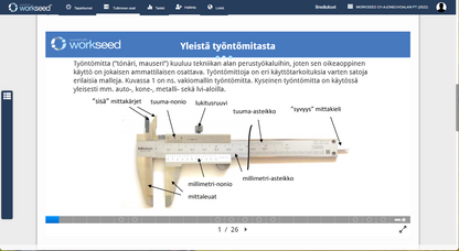 Työkalut ja mittavälineet - Etäoppitunti palveluna